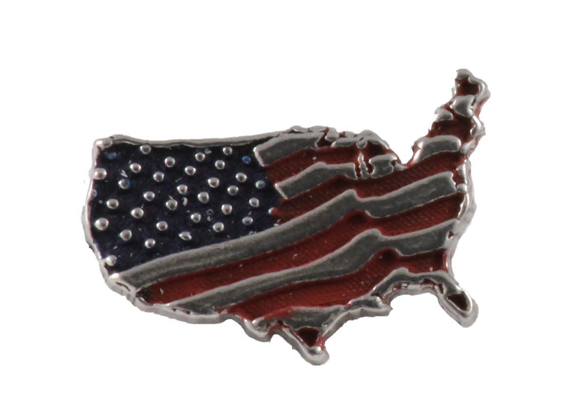 American Flag In USA Outline Small Magnet A172