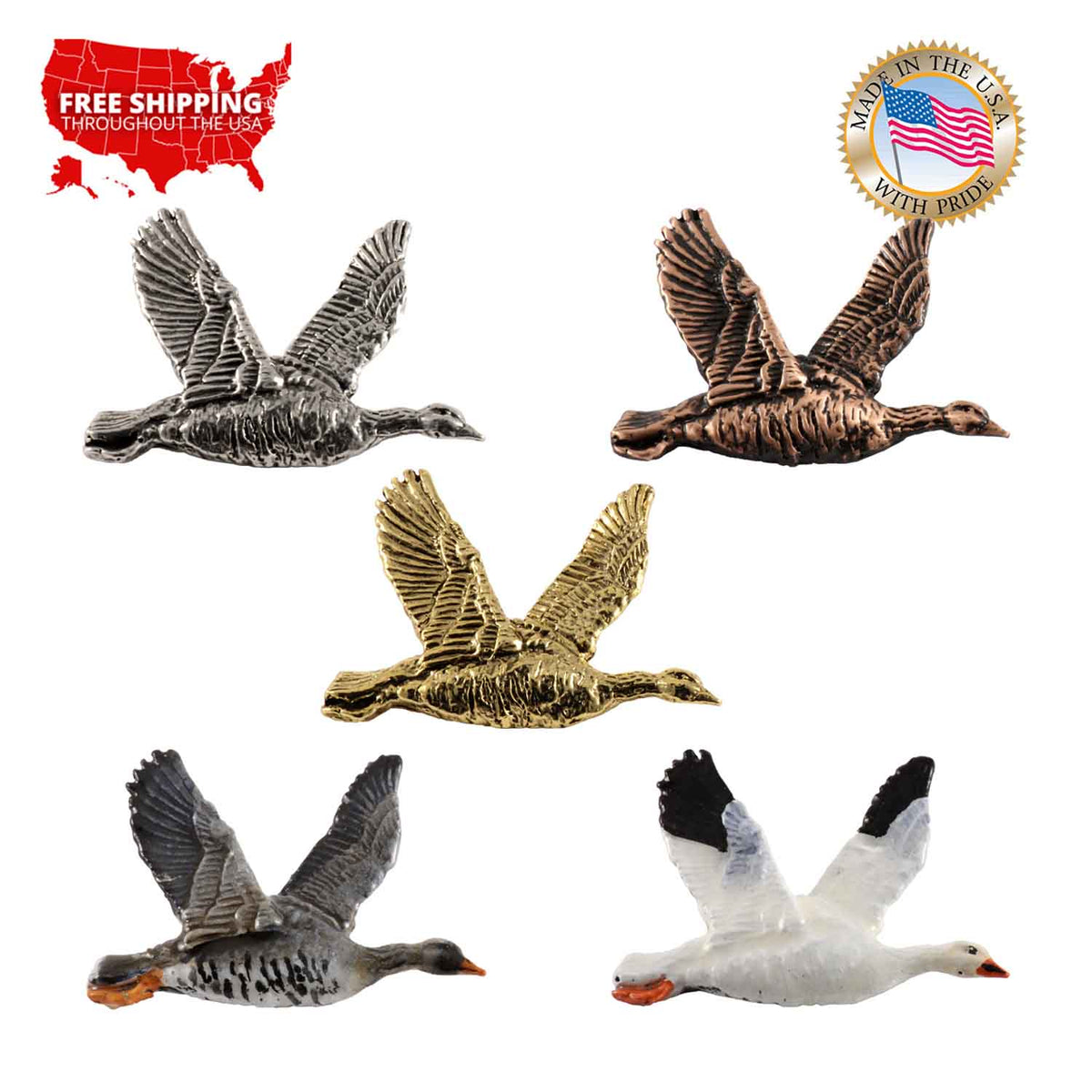 White Fronted Goose Pin B002