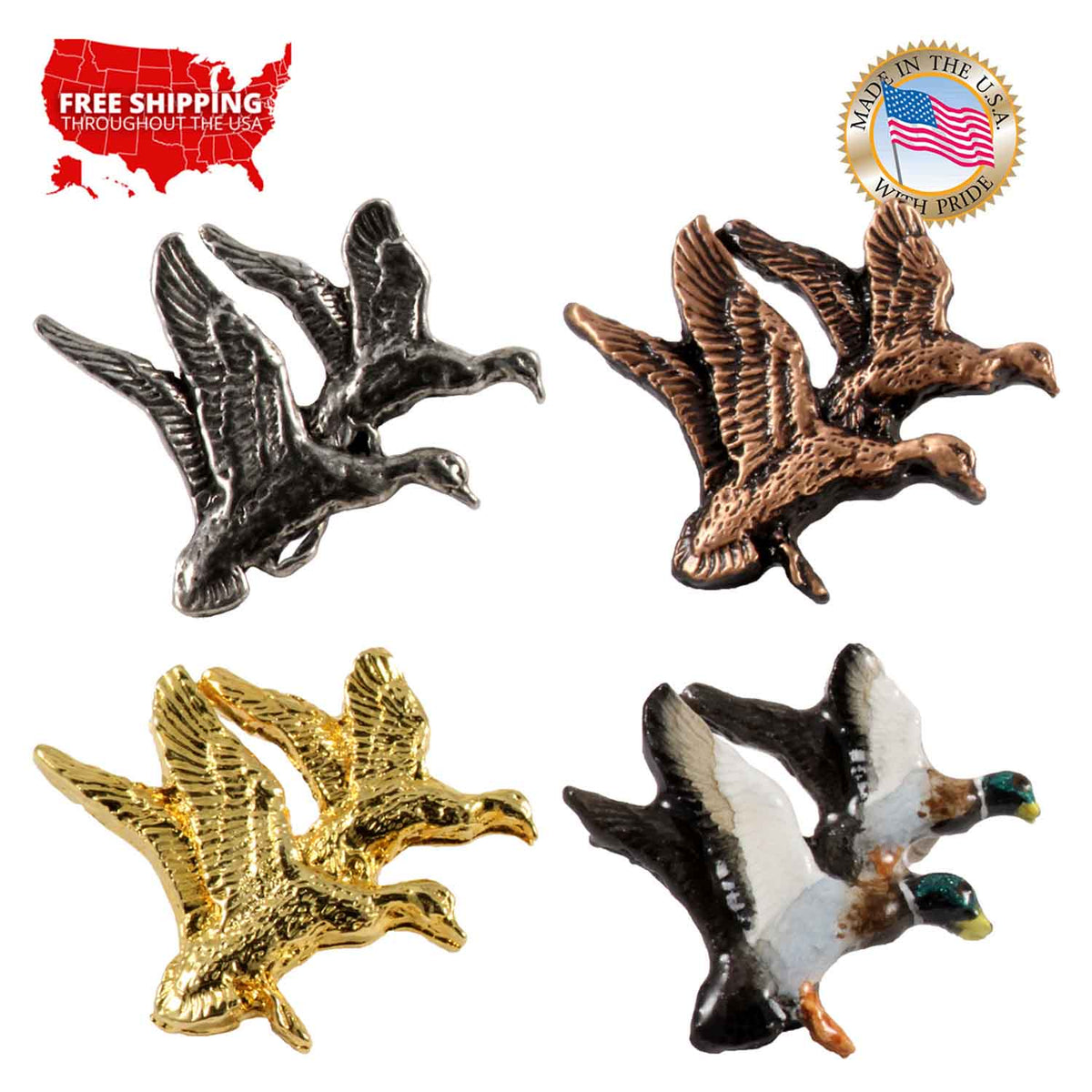 Small Mallards Flying Pin B005A