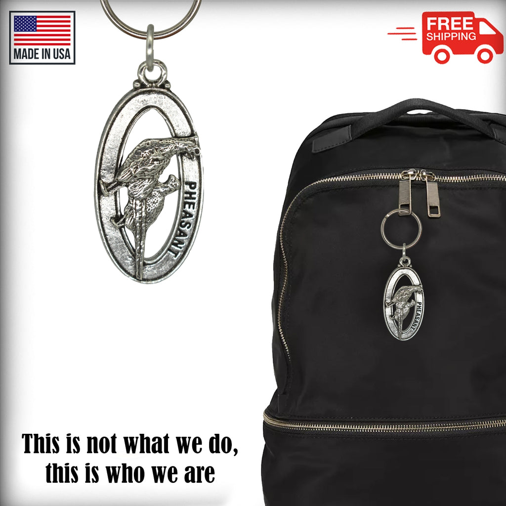 Pheasant Cock and Hen Keychain B020KC