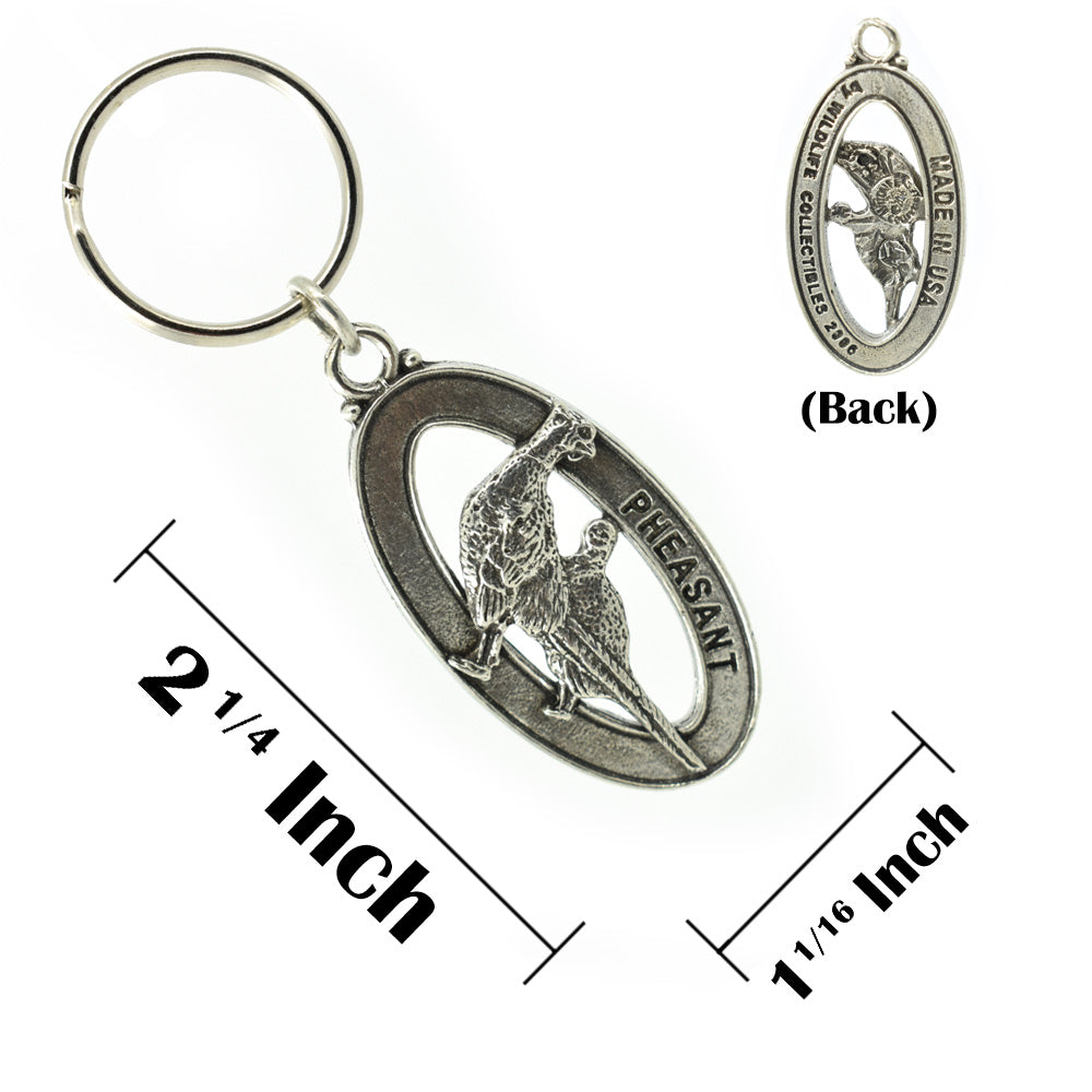 Pheasant Cock and Hen Keychain B020KC