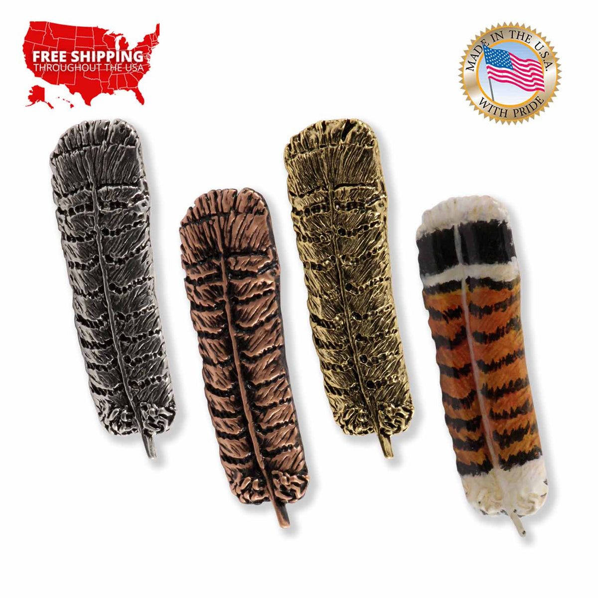 Ruffed Grouse Feather Pin B028