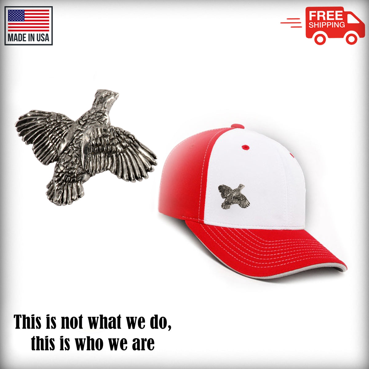 Bobwhite Quail Flying Right Pin B032