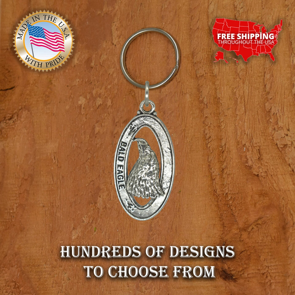 Bald Eagle Head Keychain B050KC