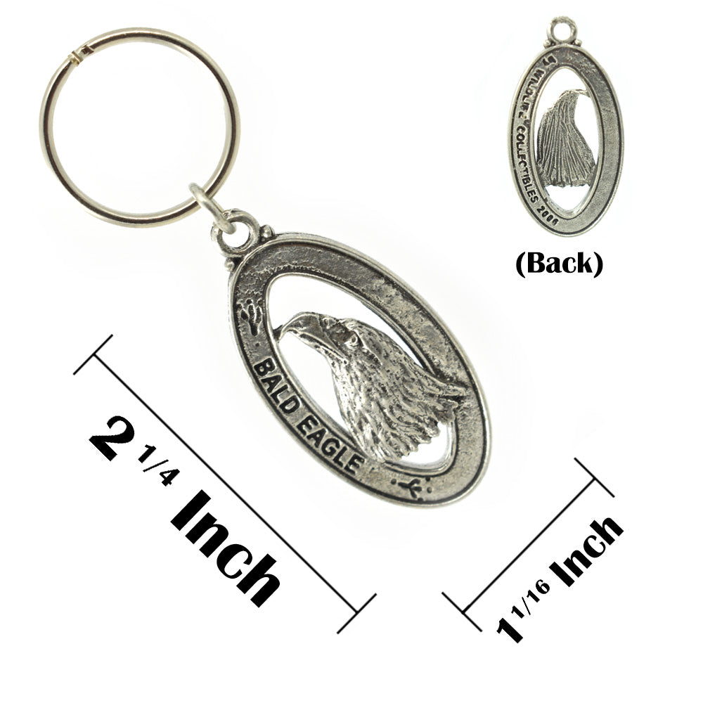 Bald Eagle Head Keychain B050KC