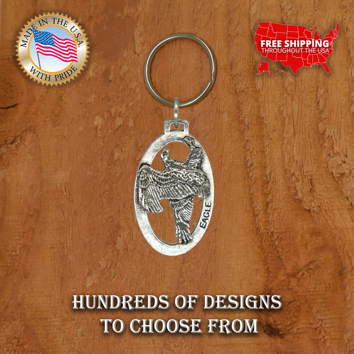 Bald Eagle Flying Keychain B051KC