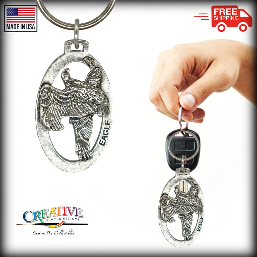 Bald Eagle Flying Keychain B051KC