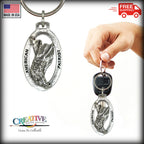 Eagle Head with Flag Keychain B052KC