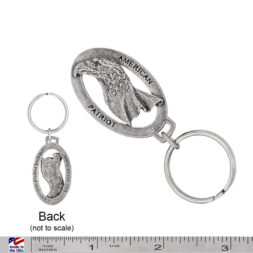 Eagle Head with Flag Keychain B052KC