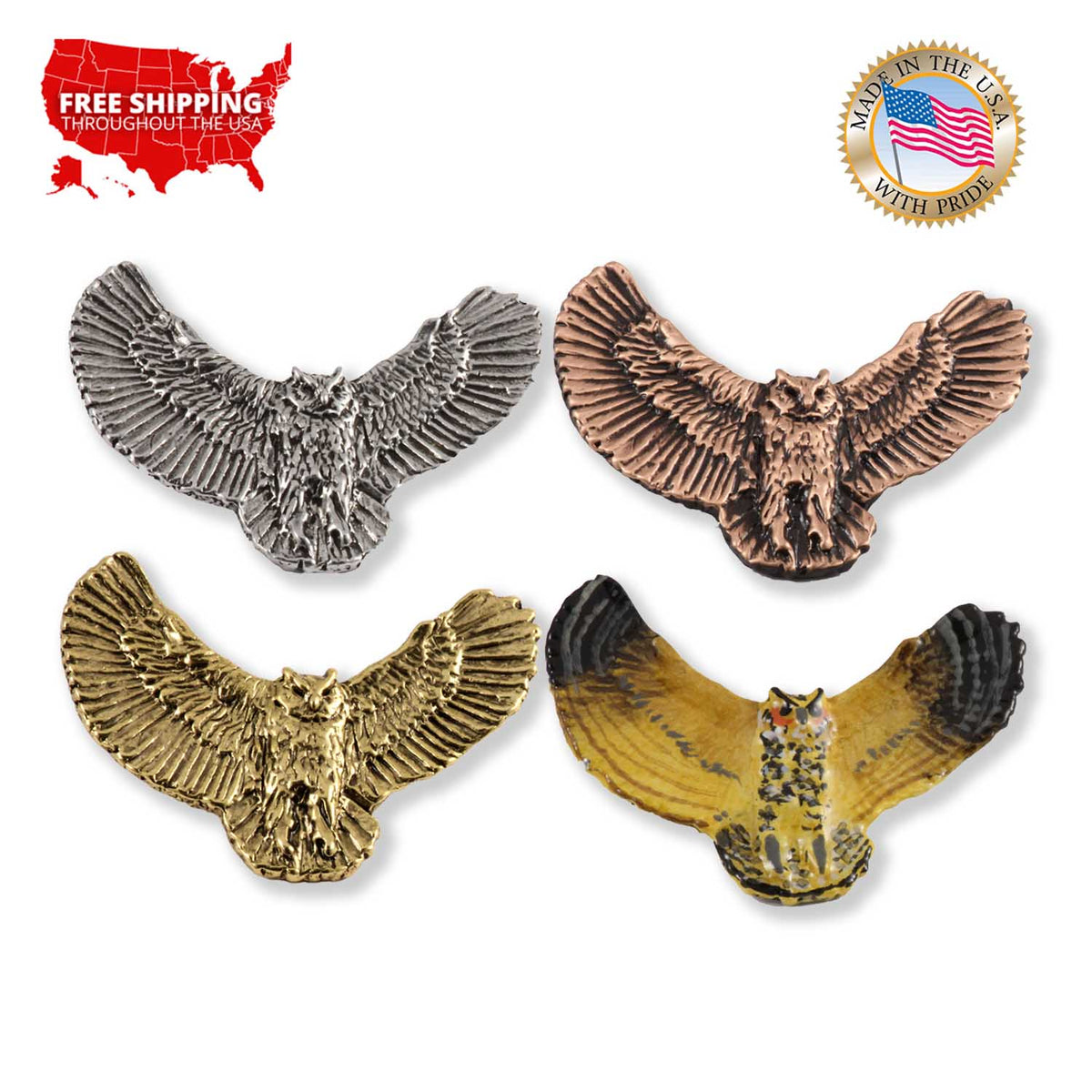 Great Horned Owl Full Body Magnet Magnet B067