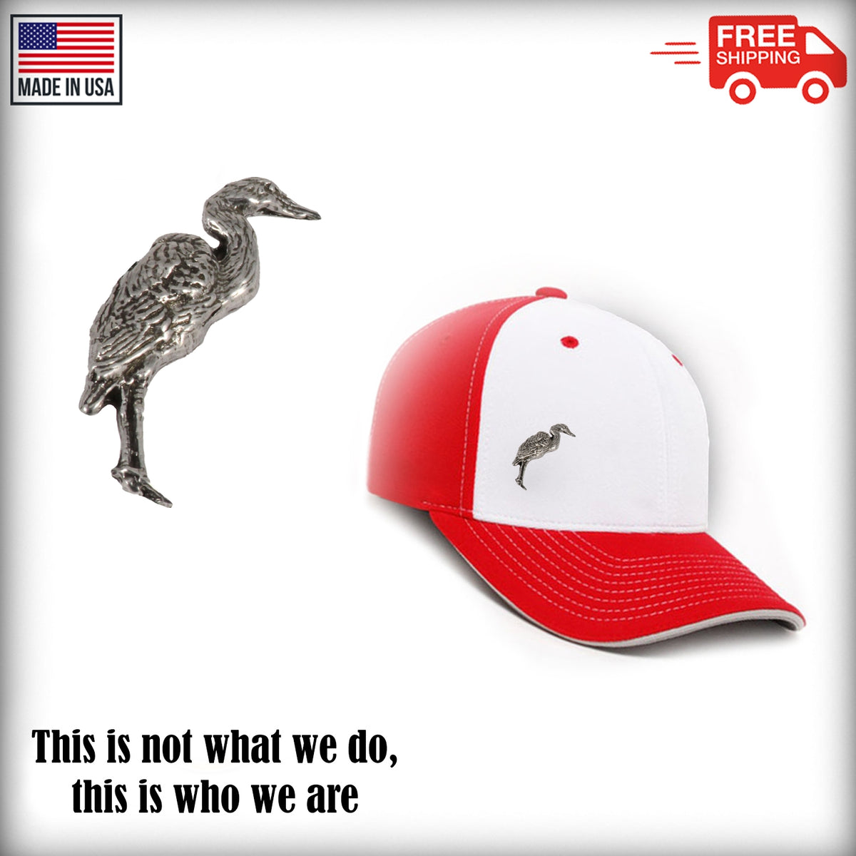 Blue Heron Standing Pin B073