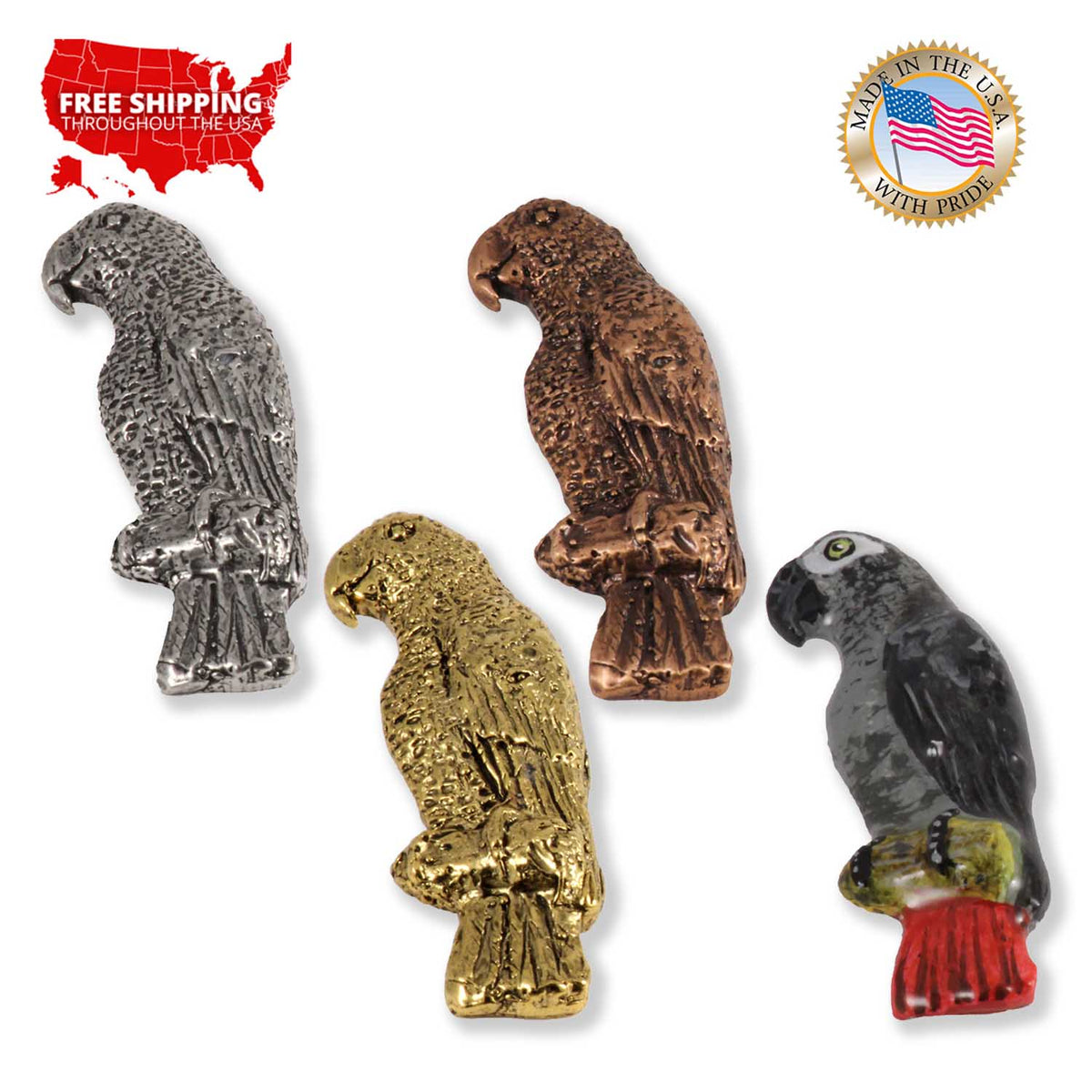 African Grey Parrot Magnet B097