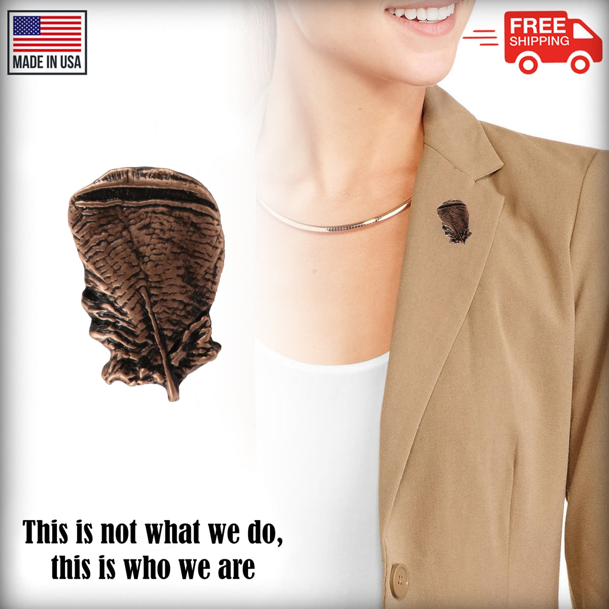 Wood Duck Feather Pin B009