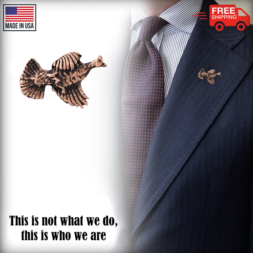 Ruffed Grouse Flushing Mini Pin B030MP