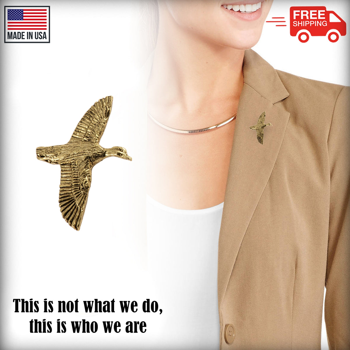 Green-Winged Teal Flying Pin B012