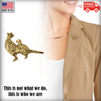 Cock And Hen Pheasant Pin B020