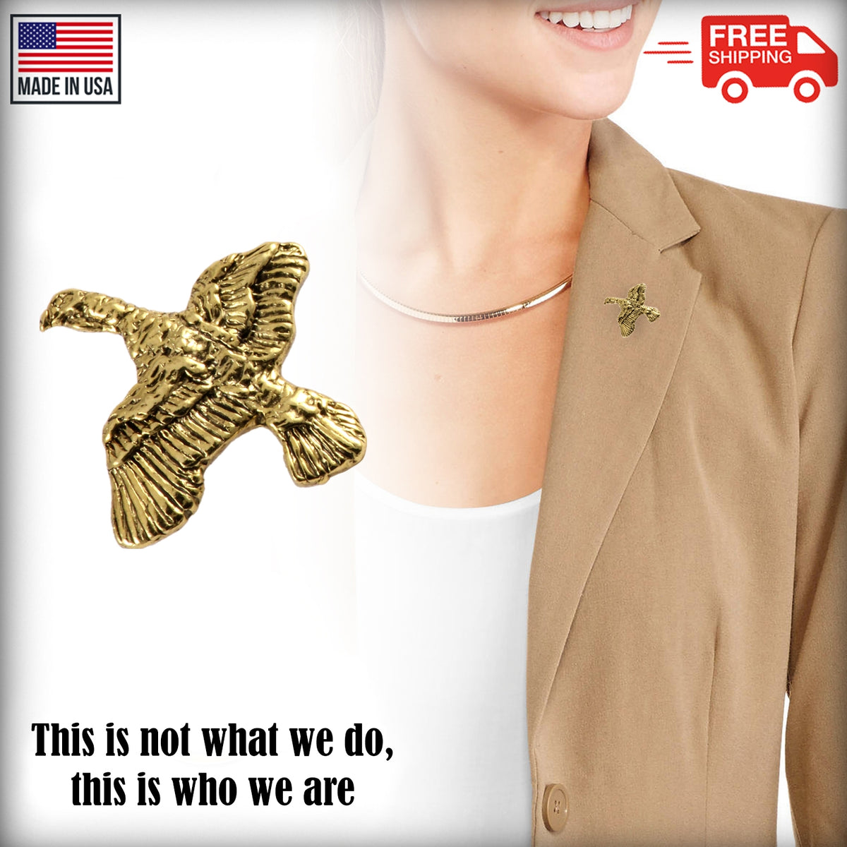 Turkey Flying Small Pin B039