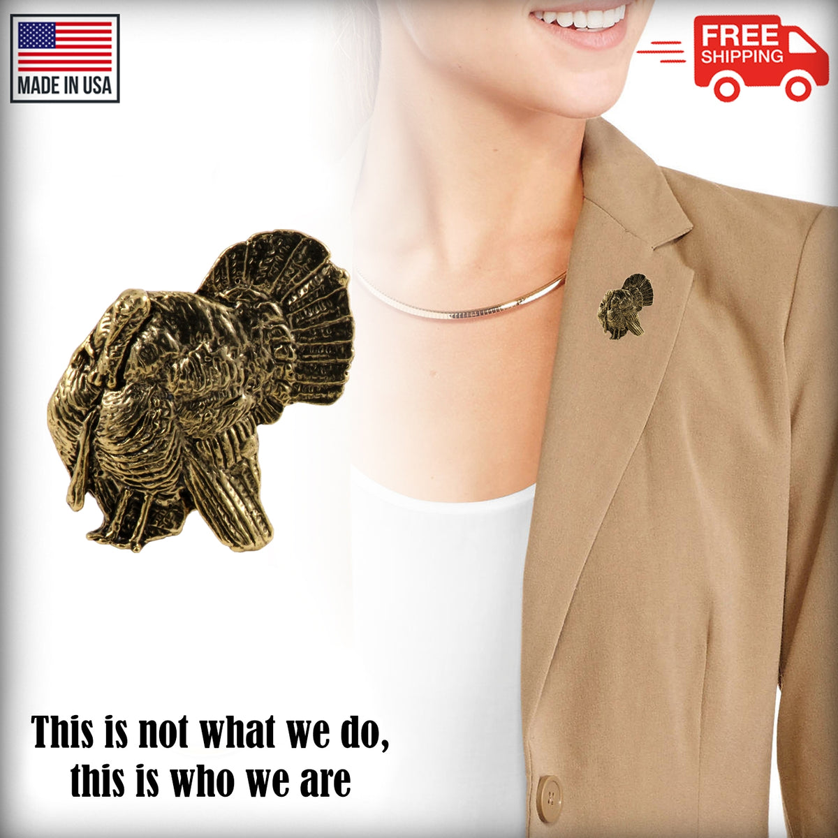 Turkey Strutting Large Pin B041