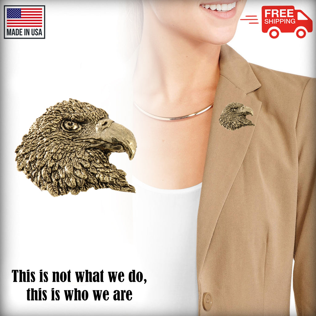 Bald Eagle Head Premium Pin B050PR