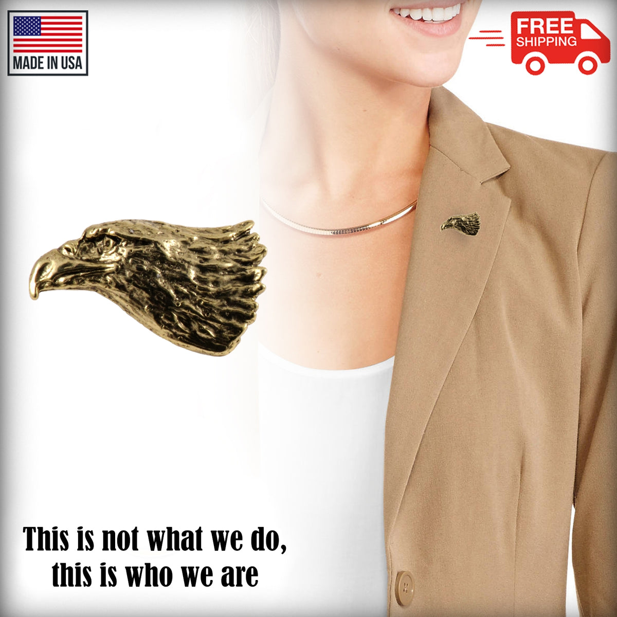 Bald Eagle Head Pin B050