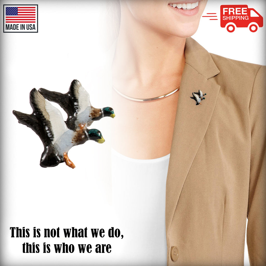 Small Mallards Flying Pin B005A