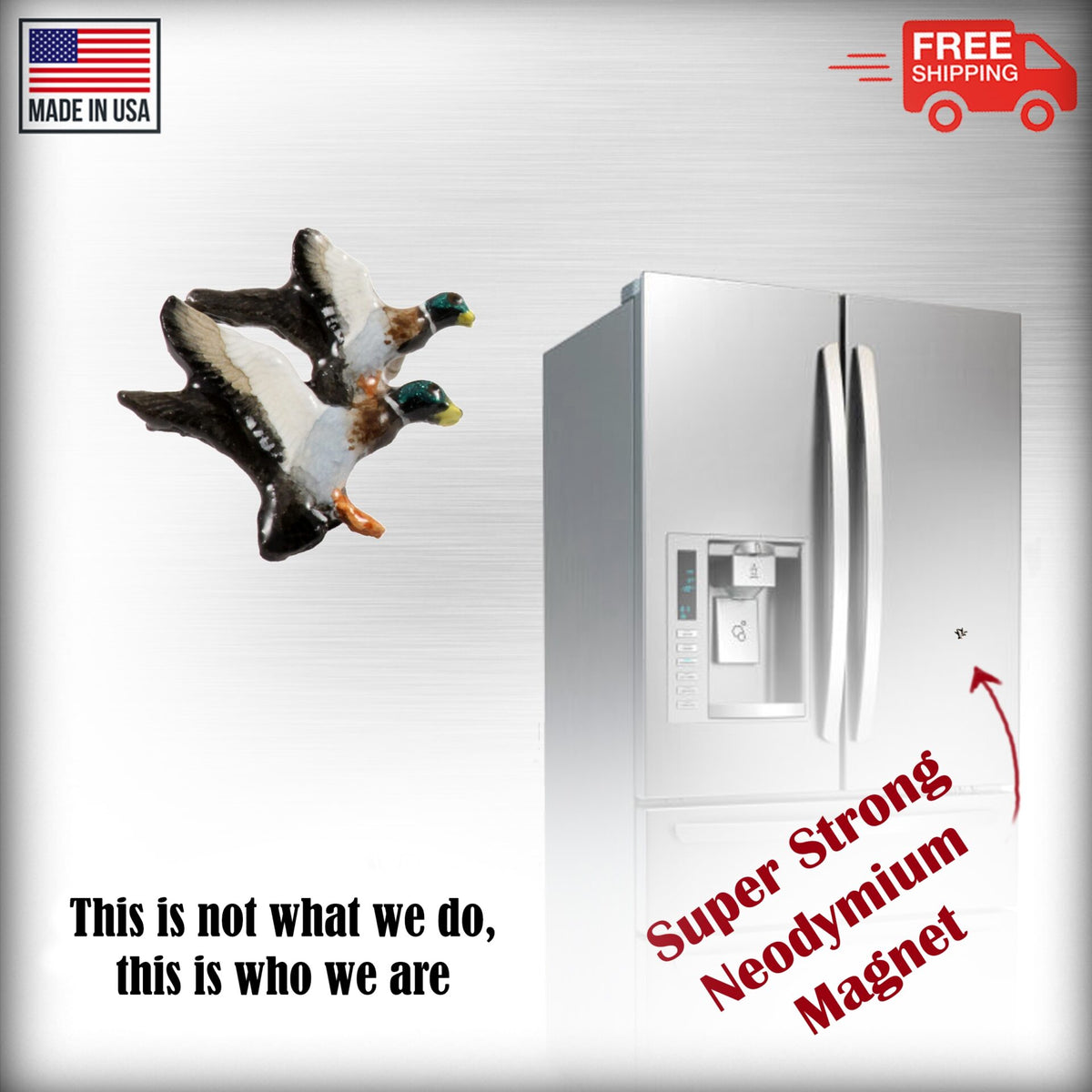 Small Mallards Flying Magnet B005A