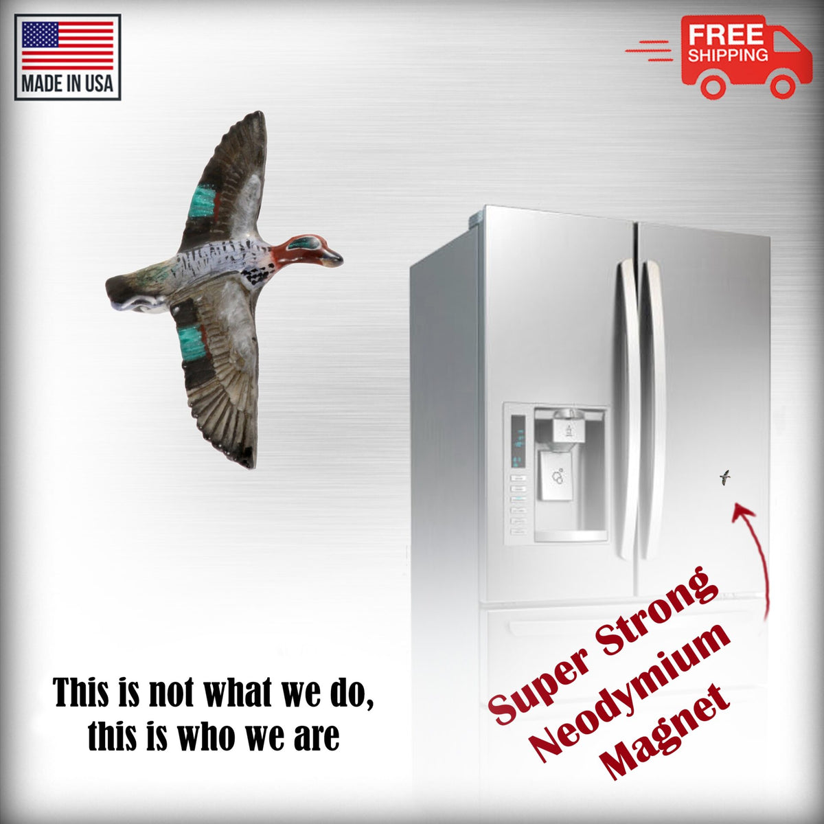 Green-Winged Teal Flying Magnet B012