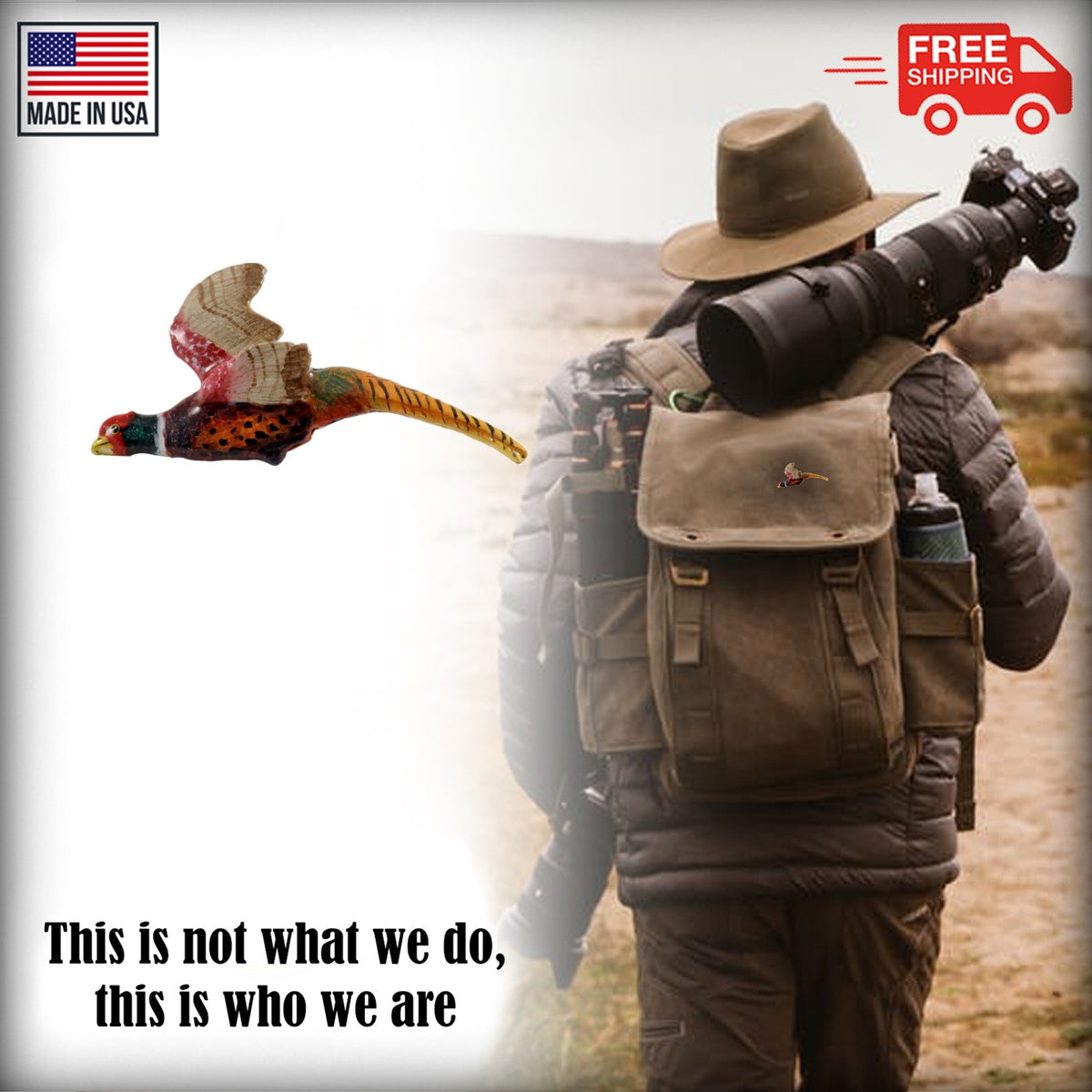 Pheasant Flying Pin B022