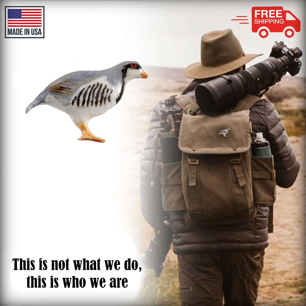 Chukar Bird Pin B035