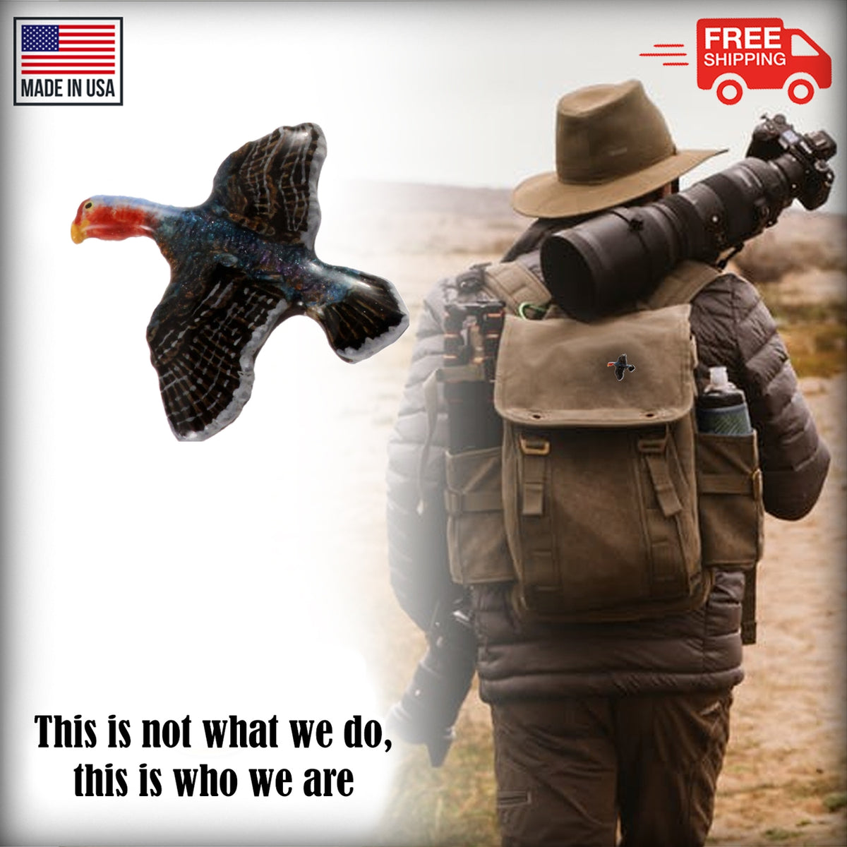 Turkey Flying Small Pin B039
