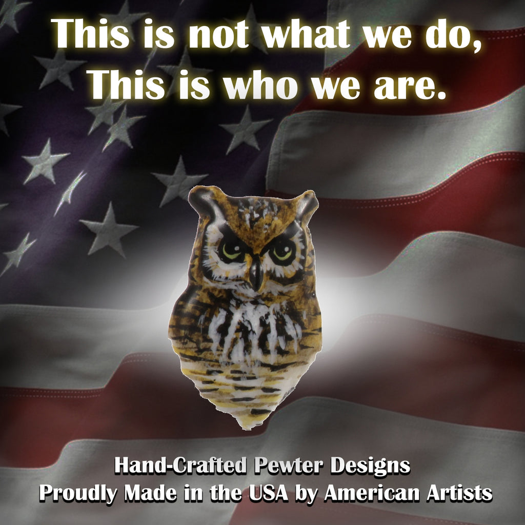 Great Horned Owl Head Pin Pin B065