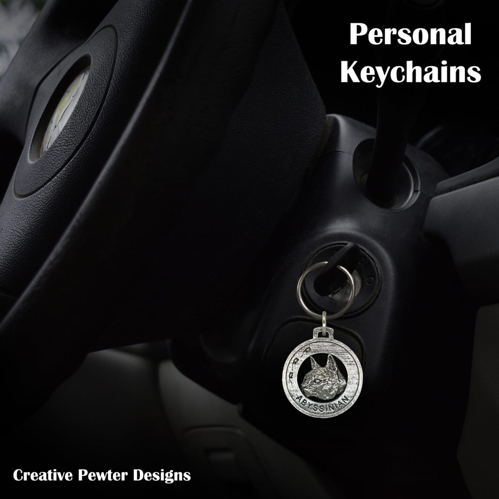 Abyssinian Cat Keychain C002KC
