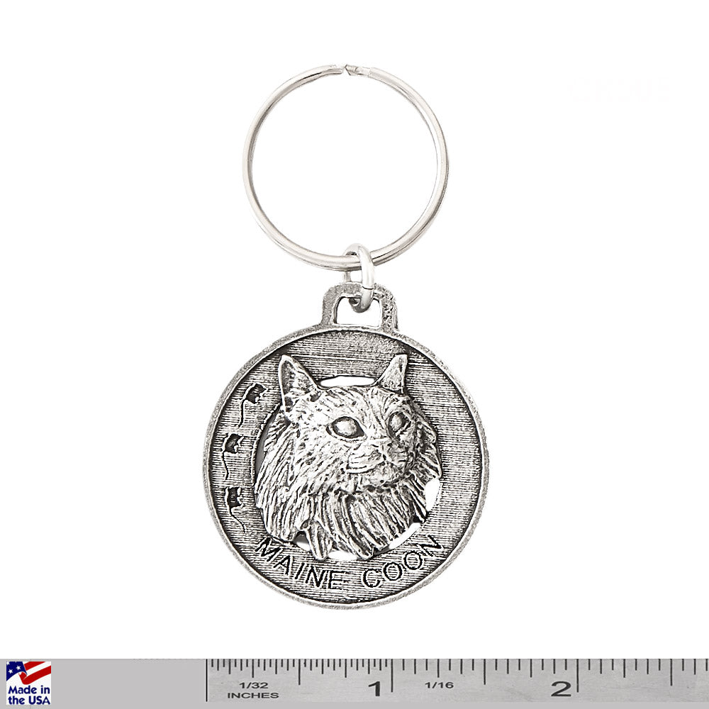 Maine Coon Cat Keychain C005KC
