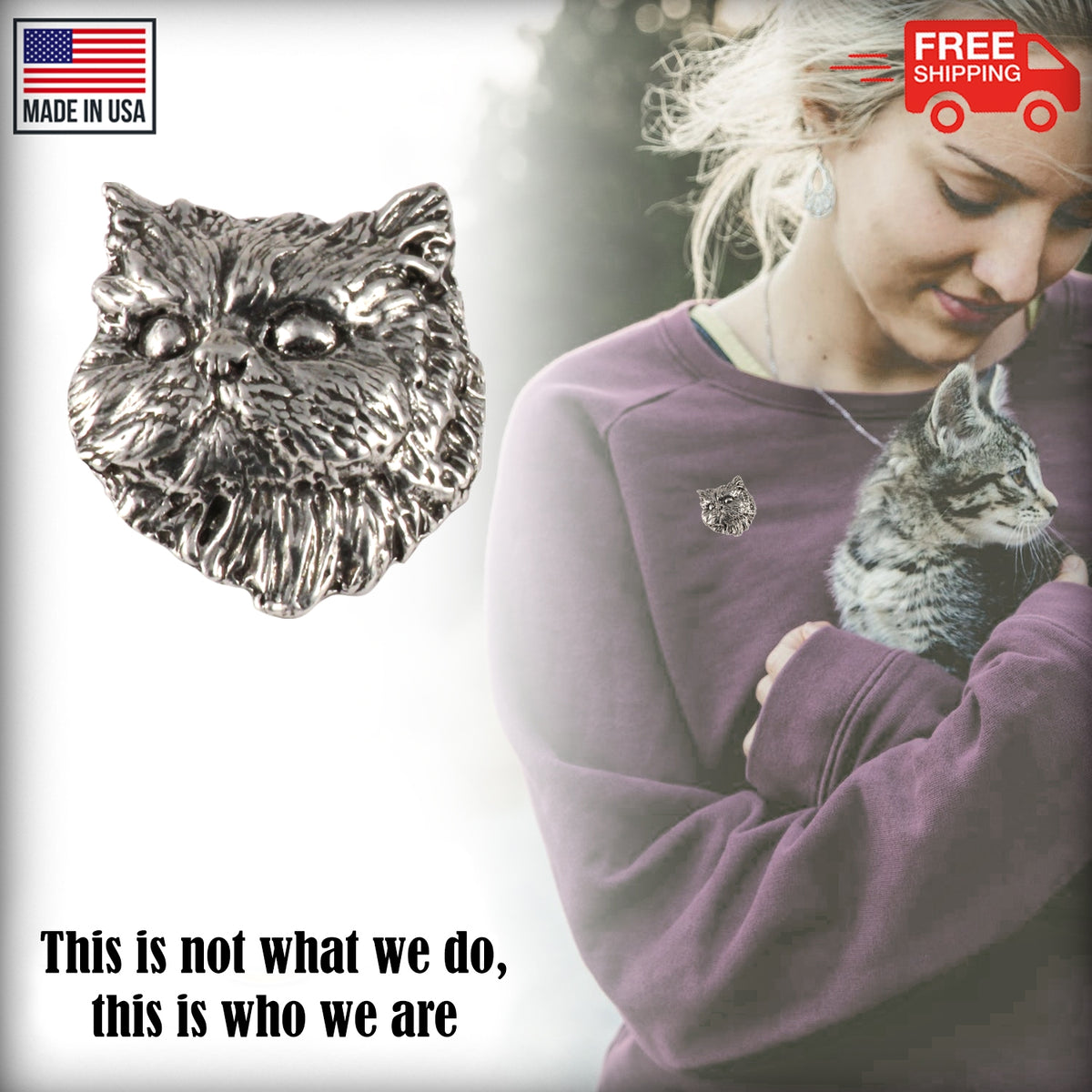 Persian Cat Pin C006