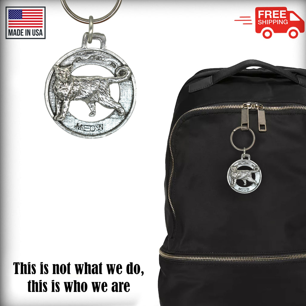 Cat Standing Keychain C009KC