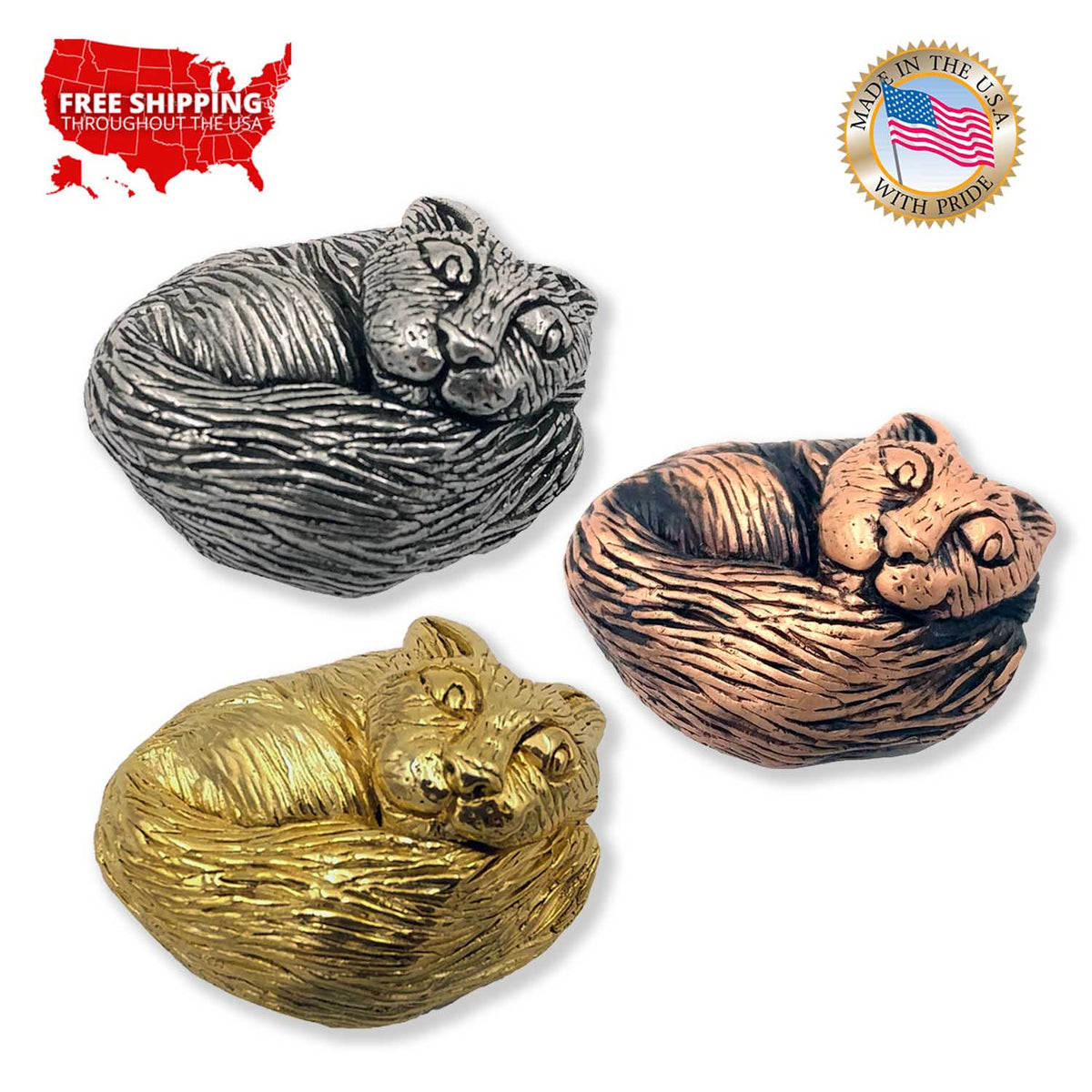 3D Cat Figure Magnet C011M