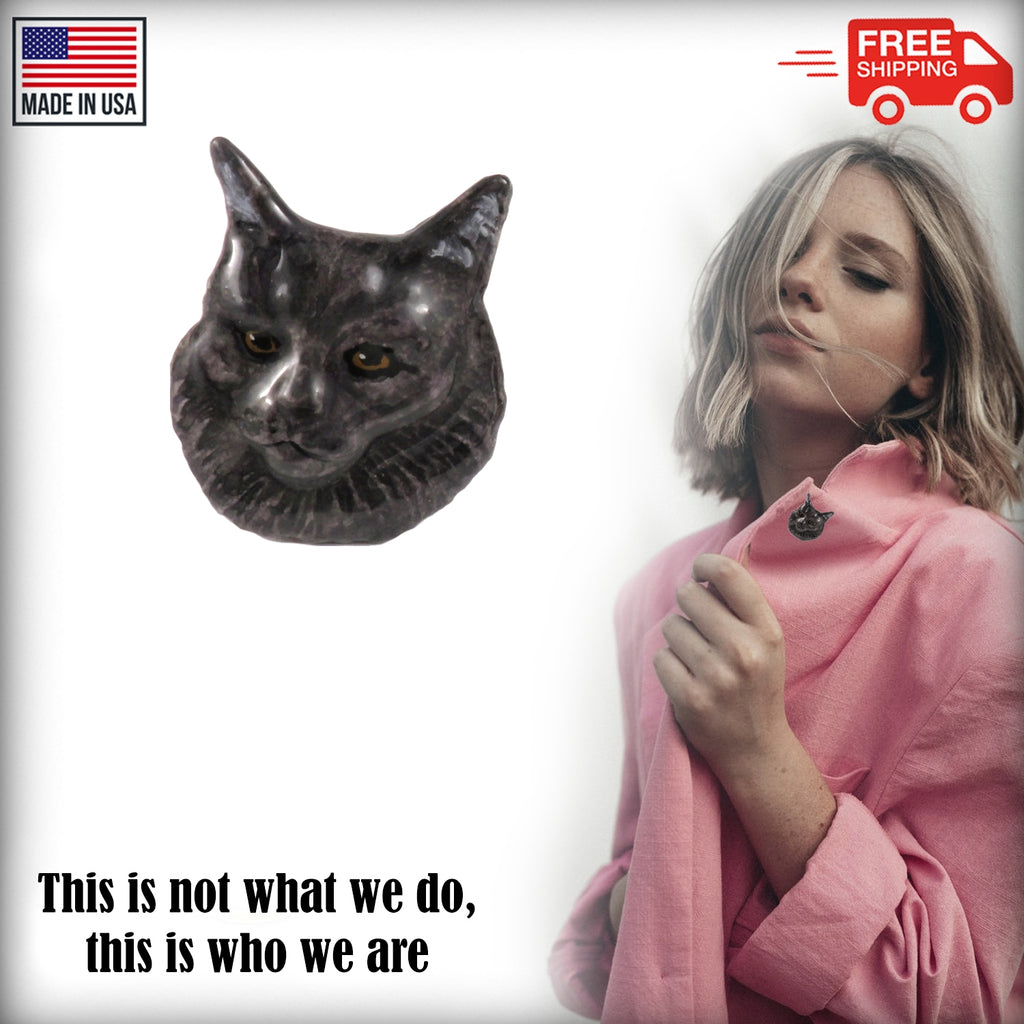 Angora Cat Pin C004