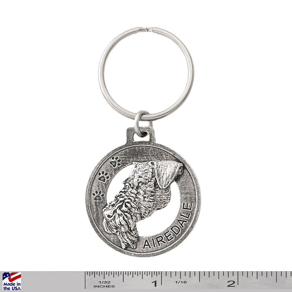 Airedale Terrier Dog Keychain D002KC