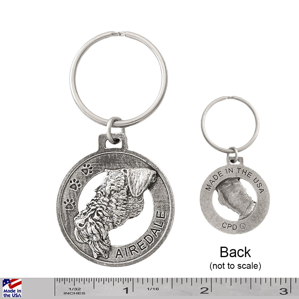 Airedale Terrier Dog Keychain D002KC