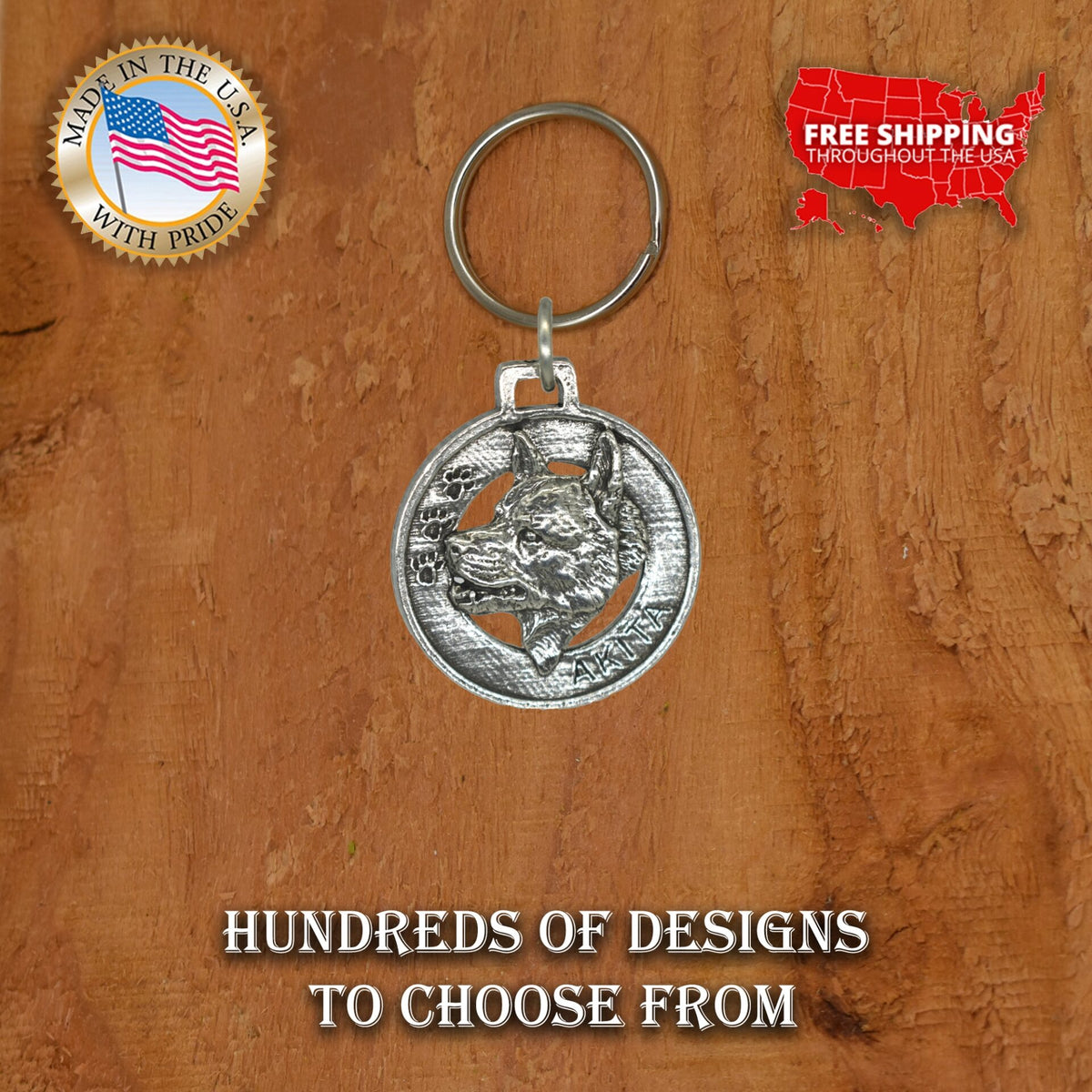 Akita Keychain D004KC