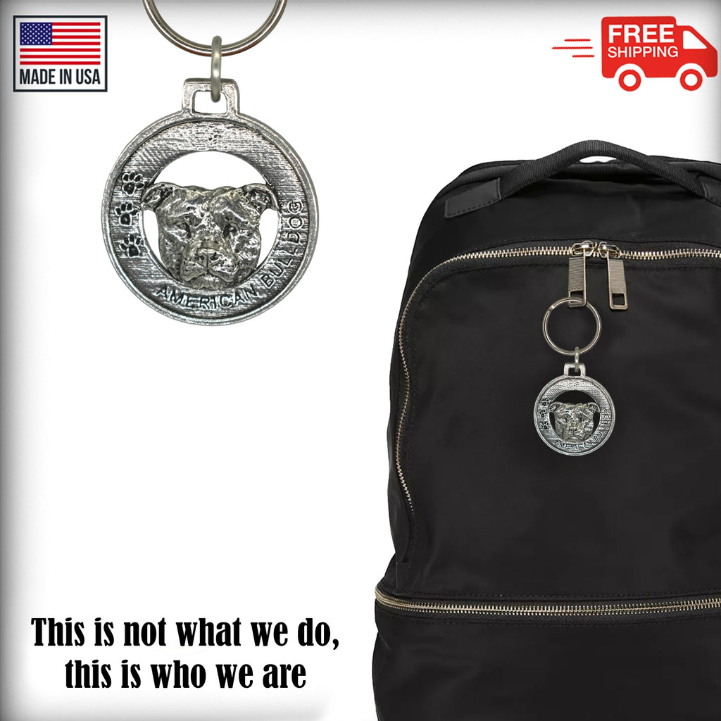 American Bulldog Keychain D006KC
