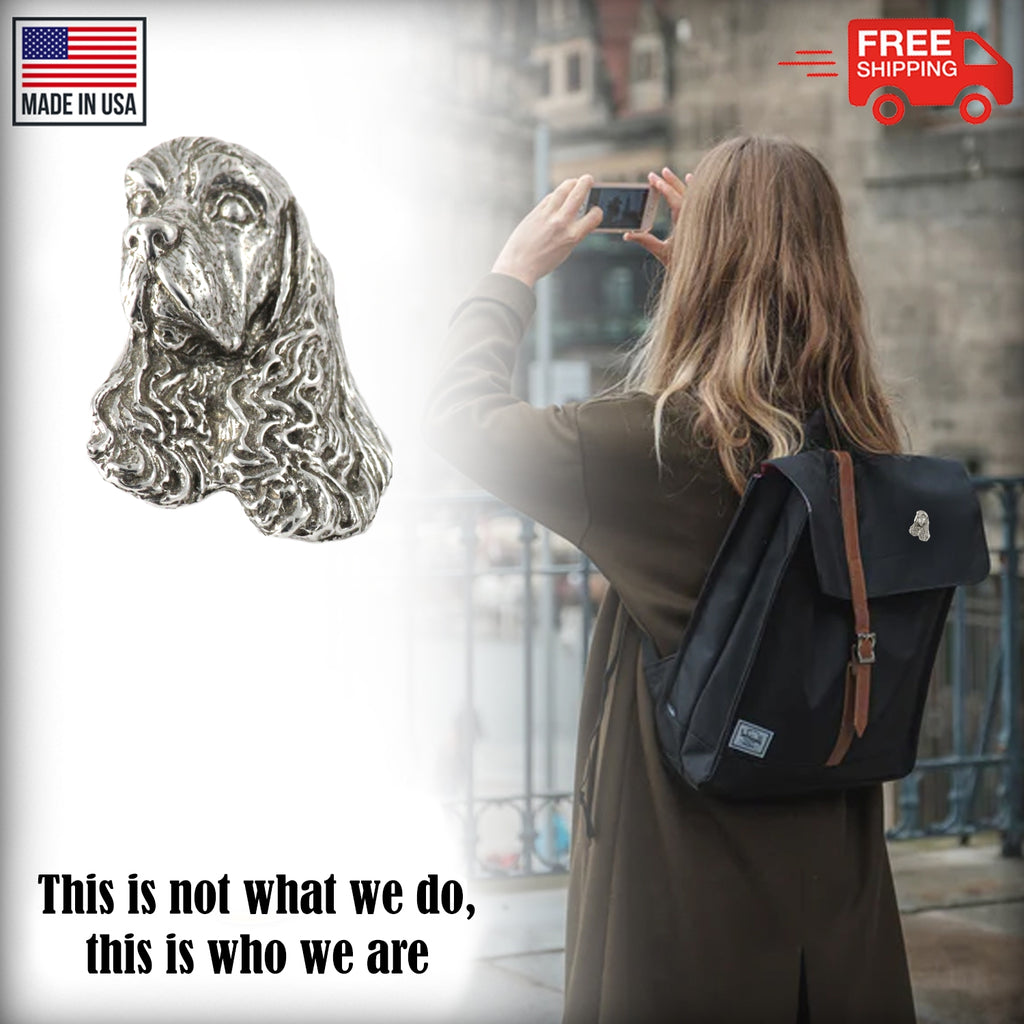 American Cocker Spaniel Dog Head Pin D008