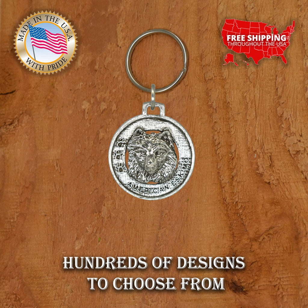 American Eskimo Dog Keychain D010KC