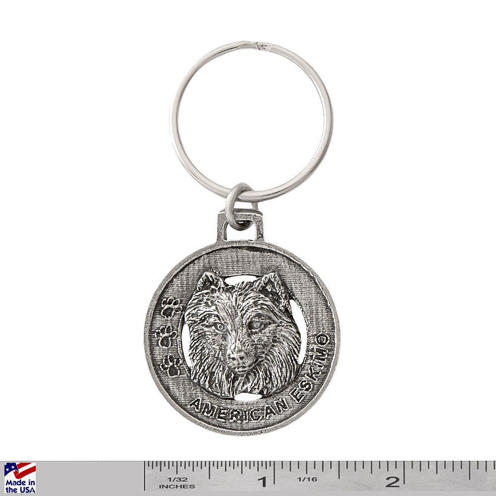 American Eskimo Dog Keychain D010KC