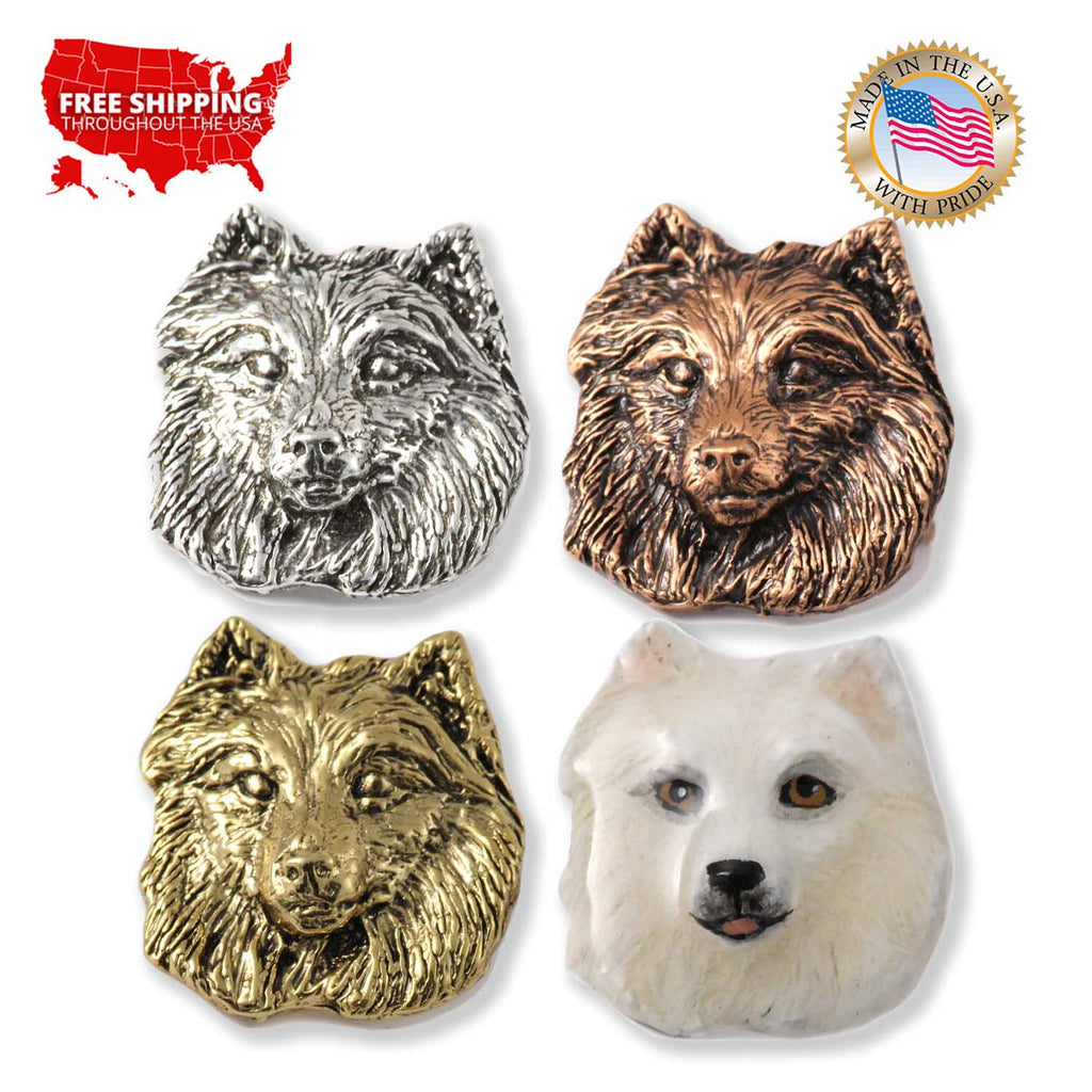 American Eskimo Dog Head Pin D010