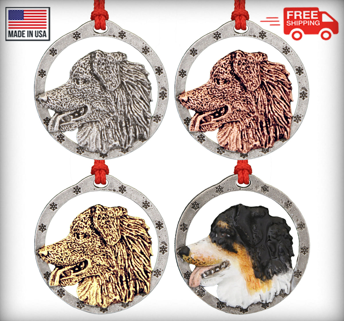 Austrailian Shepherd Christmas Ornament D016OR