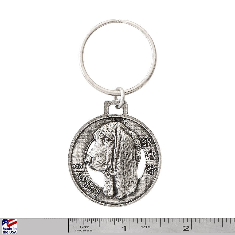 Basset Hound Keychain D020KC