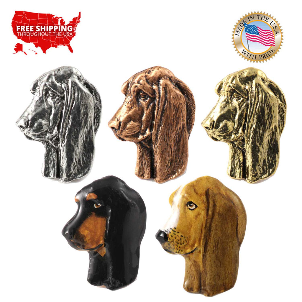 Basset Hound Dog Head Pin D020