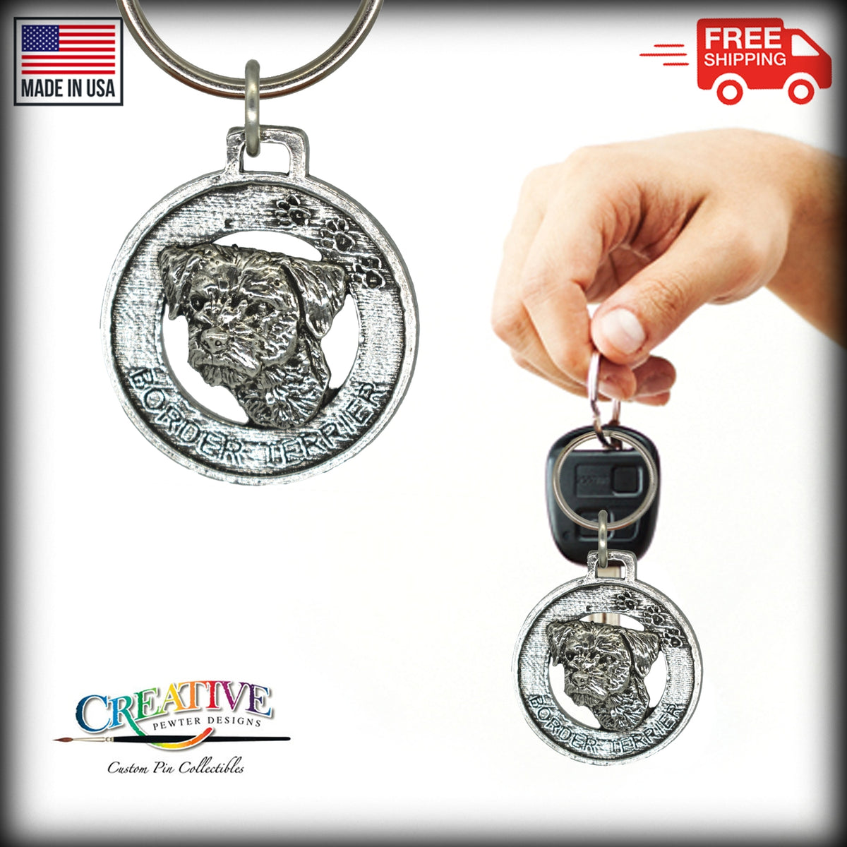 Border Terrier Keychain D032KC