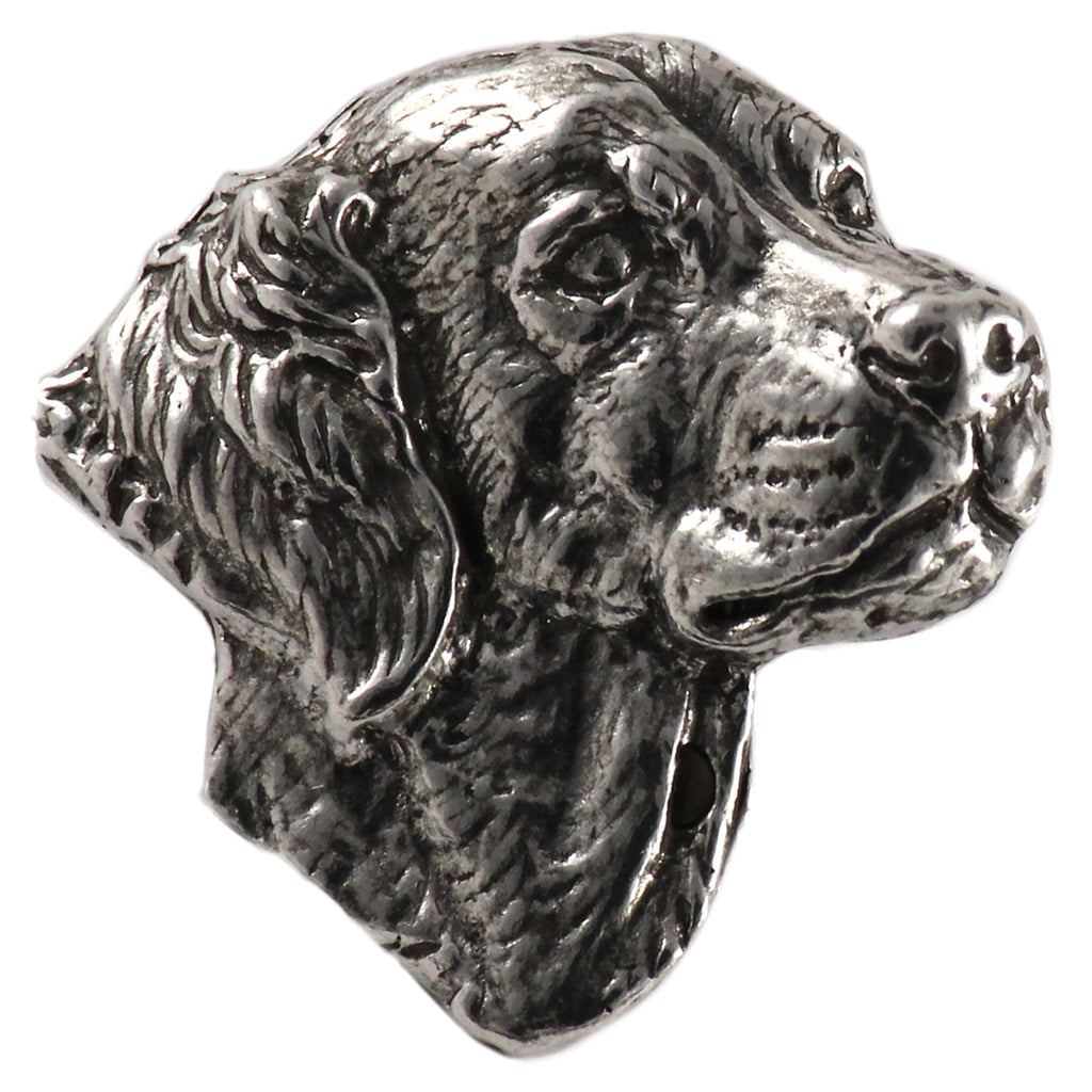 Brittany Dog Head Pin D038